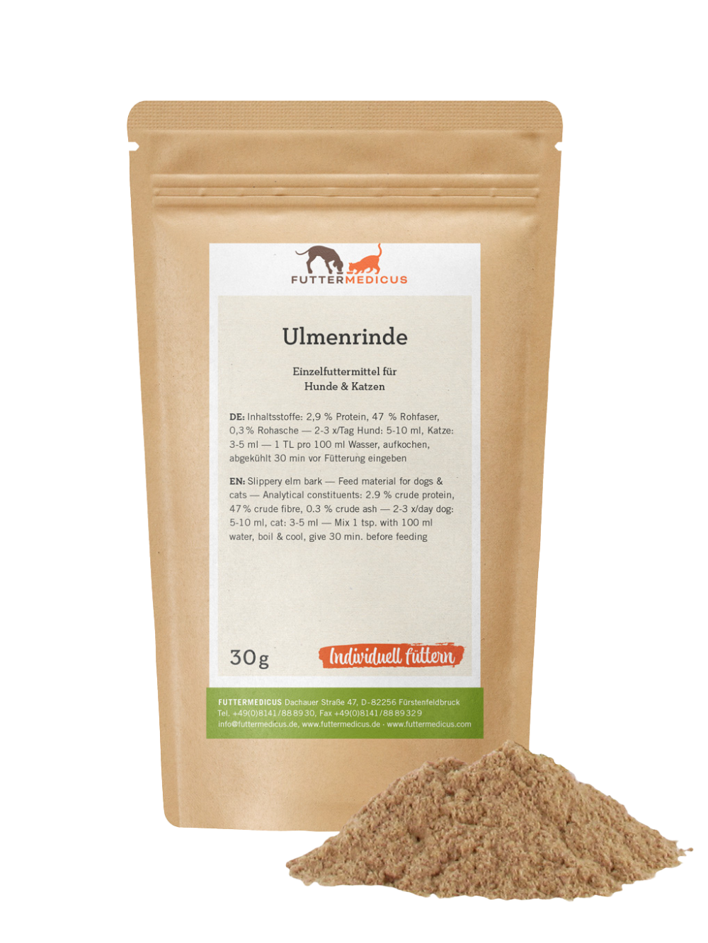 Ulmenrinde - Slippery Elm Bark Pulver 30g